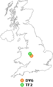 map showing distance between DY6 and TF2