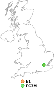 map showing distance between E1 and EC3M