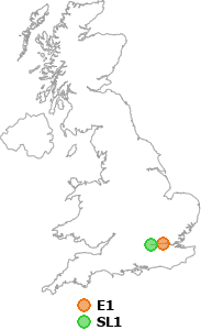 map showing distance between E1 and SL1
