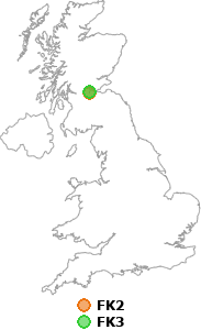 map showing distance between FK2 and FK3