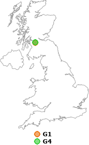 map showing distance between G1 and G4