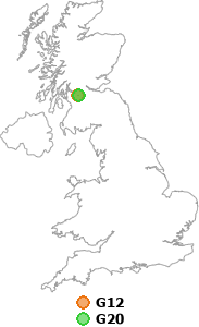 map showing distance between G12 and G20