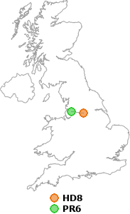 map showing distance between HD8 and PR6