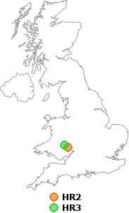 map showing distance between HR2 and HR3
