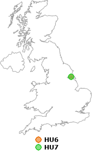 map showing distance between HU6 and HU7