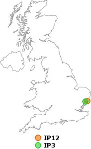 map showing distance between IP12 and IP3