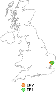 map showing distance between IP7 and IP1