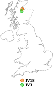 map showing distance between IV18 and IV3