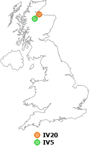 map showing distance between IV20 and IV5