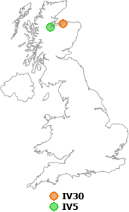 map showing distance between IV30 and IV5