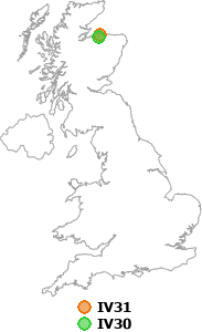 map showing distance between IV31 and IV30