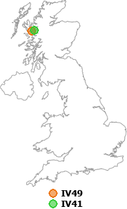 map showing distance between IV49 and IV41
