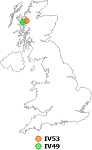 map showing distance between IV53 and IV49