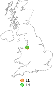 map showing distance between L1 and L4