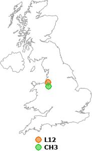 map showing distance between L12 and CH3