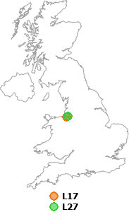 map showing distance between L17 and L27