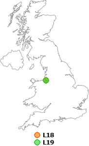 map showing distance between L18 and L19