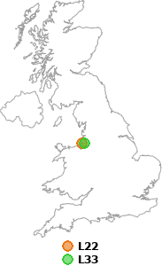 map showing distance between L22 and L33