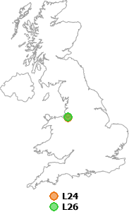 map showing distance between L24 and L26