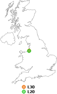 map showing distance between L30 and L20