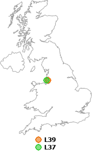 map showing distance between L39 and L37