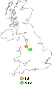 map showing distance between L8 and ST7