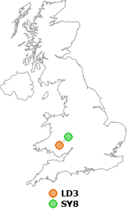 map showing distance between LD3 and SY8