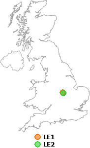 map showing distance between LE1 and LE2