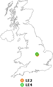 map showing distance between LE2 and LE4