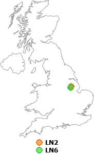 map showing distance between LN2 and LN6