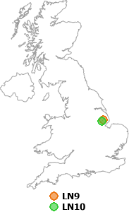 map showing distance between LN9 and LN10