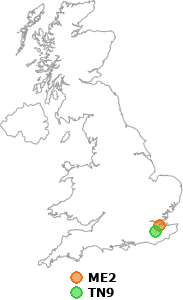 map showing distance between ME2 and TN9