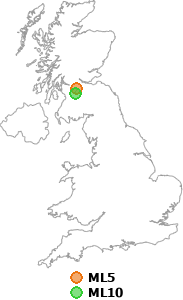 map showing distance between ML5 and ML10