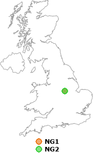 map showing distance between NG1 and NG2
