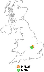 map showing distance between NN16 and NN6