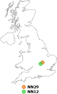 map showing distance between NN29 and NN12