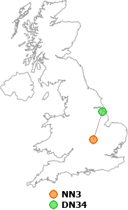 map showing distance between NN3 and DN34