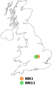 map showing distance between NN3 and NN11
