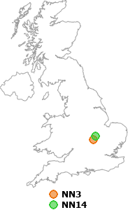 map showing distance between NN3 and NN14