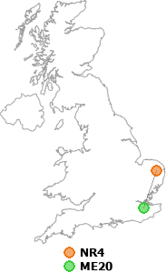 map showing distance between NR4 and ME20