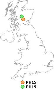 map showing distance between PH15 and PH19