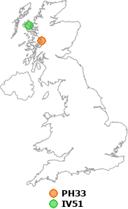 map showing distance between PH33 and IV51