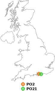 map showing distance between PO2 and PO21