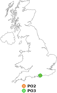 map showing distance between PO2 and PO3