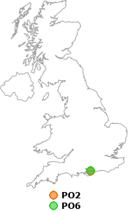 map showing distance between PO2 and PO6
