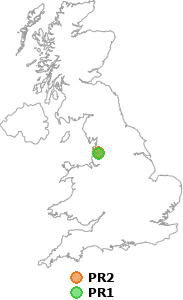 map showing distance between PR2 and PR1