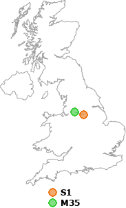 map showing distance between S1 and M35