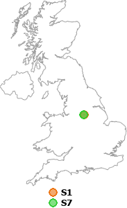 map showing distance between S1 and S7