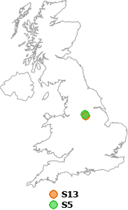 map showing distance between S13 and S5