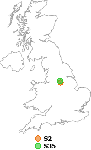 map showing distance between S2 and S35